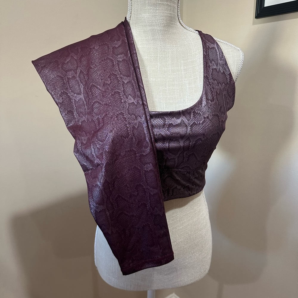 Wine and Silver Snake Workout Set